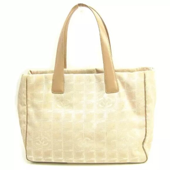 Chanel Tote bag New travel line Beige Gold Woman Authentic Used - Picture 1 of 6